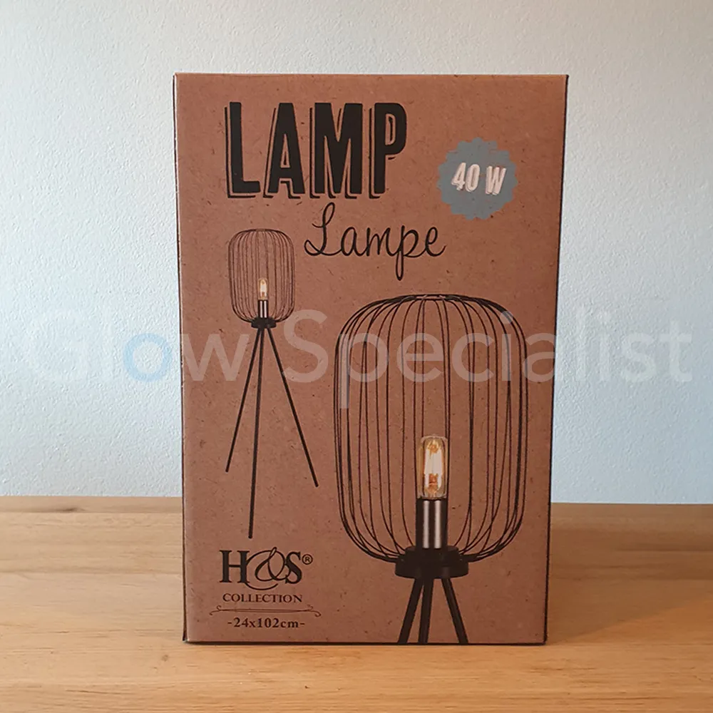 ART DECO - STAANDE LAMP - ZWART METAAL - Afbeelding 4