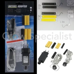 BATTERIJ ADAPTER - 2X OF 3X AA/AAA