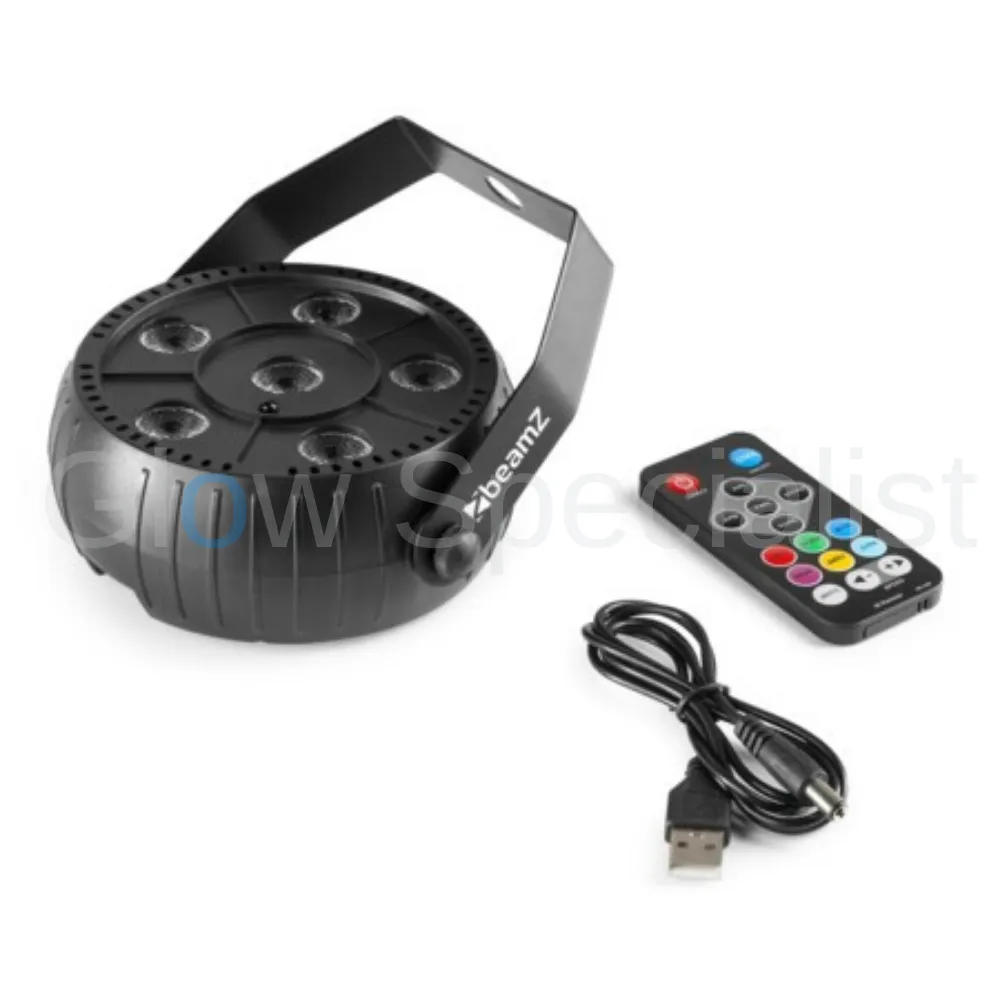 BeamZ BEAMZ PLP10 PARTY PAR MET INGEBOUWDE ACCU - 6X2W RGB - Afbeelding 4