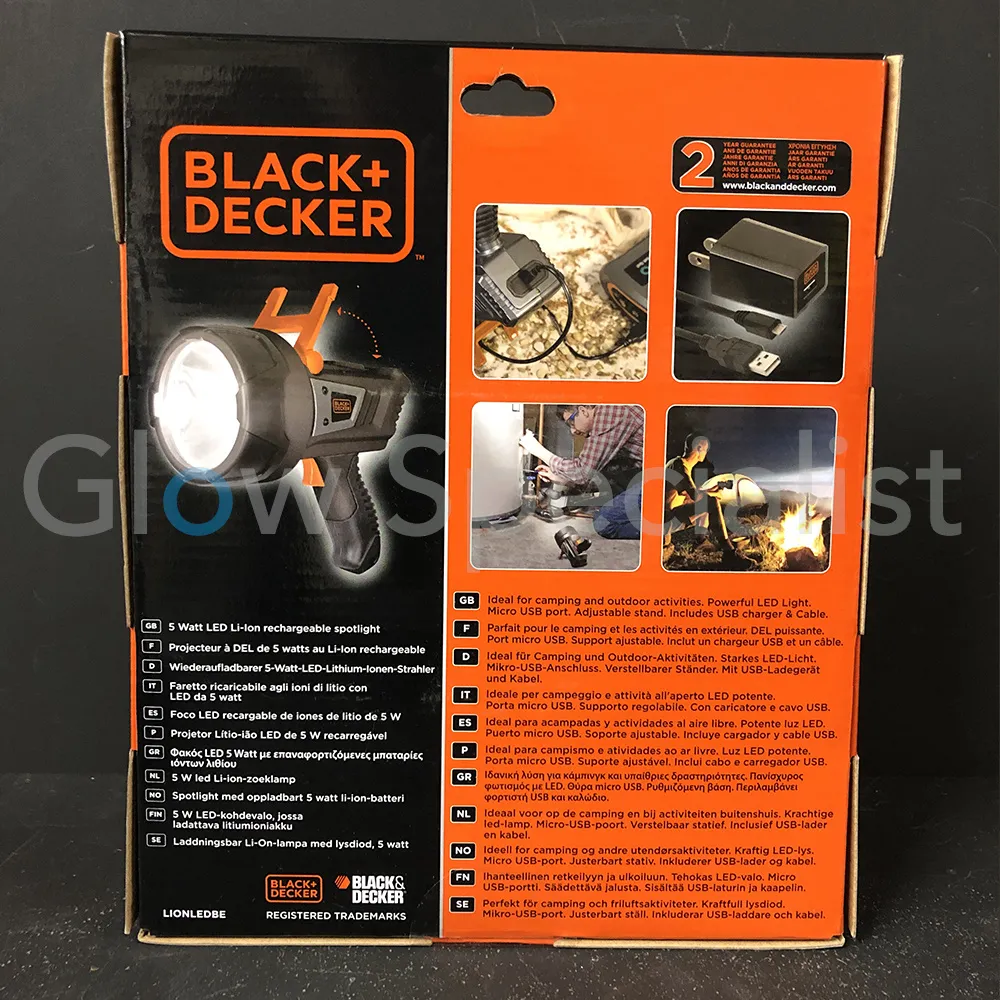 Black & Decker BLACK & DECKER LED LI-ION OPLAADBARE WZAKLAMP - 600 LUMEN - Afbeelding 5