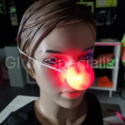 CLOWNSNEUS MET LED - ROOD / BLAUW KNIPPEREND