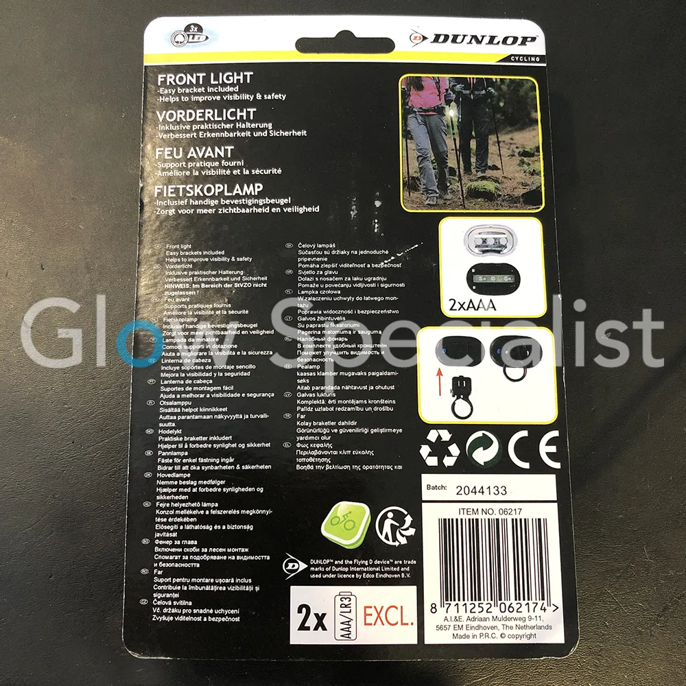 Dunlop DUNLOP LED FIETSKOPLAMP - 3 LED - Afbeelding 4