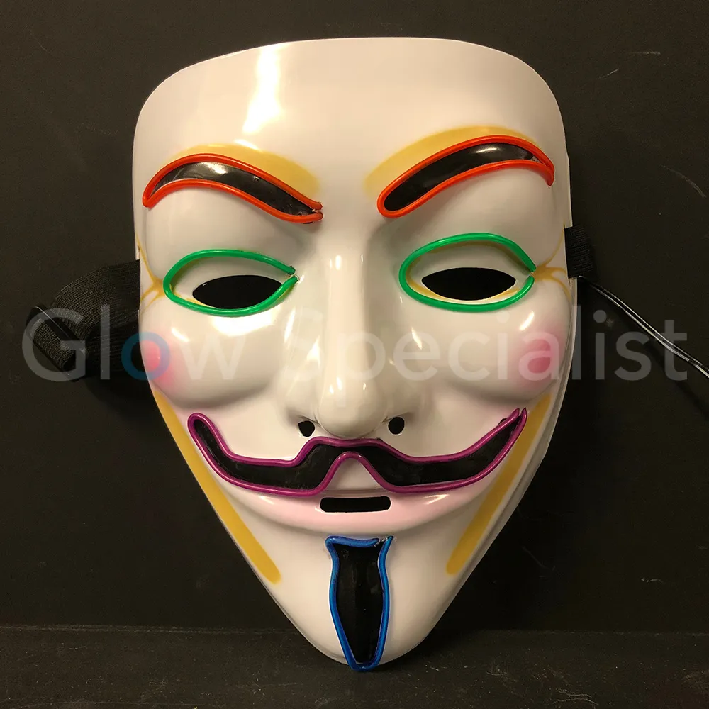 EL WIRE ANONYMOUS - V FOR VENDETTA MASKER - Afbeelding 2