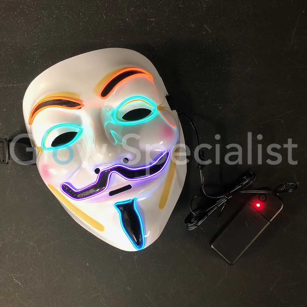 EL WIRE ANONYMOUS - V FOR VENDETTA MASKER - Afbeelding 7