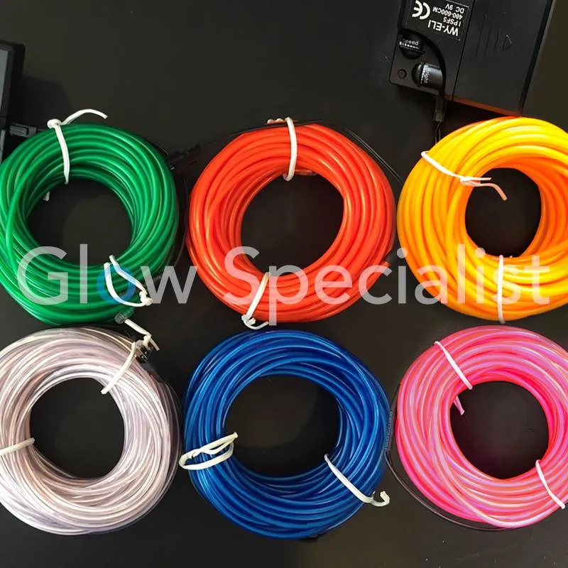 EL-WIRE / DRAAD - 10 METER - MET 9 VOLT INVERTER - Afbeelding 2