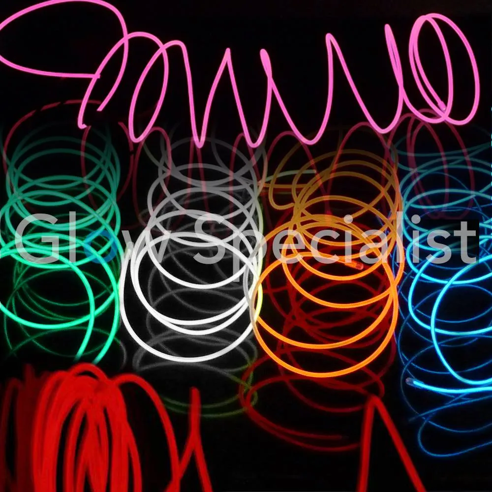 EL-WIRE / DRAAD - 10 METER - MET 9 VOLT INVERTER - Afbeelding 3