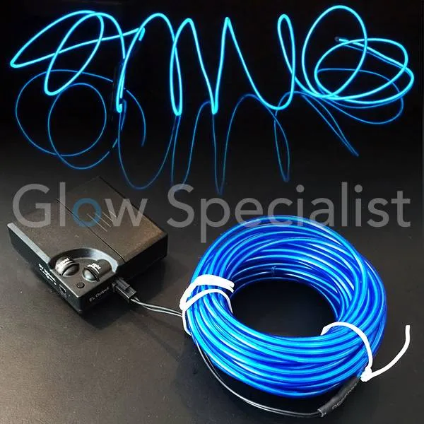 EL-WIRE / DRAAD - 10 METER - MET 9 VOLT INVERTER - Afbeelding 4