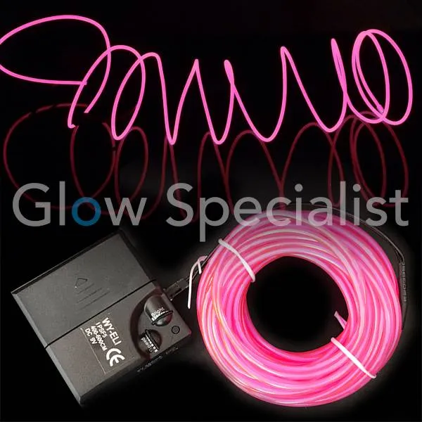 EL-WIRE / DRAAD - 10 METER - MET 9 VOLT INVERTER - Afbeelding 6