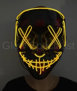 EL WIRE HALLOWEEN MASKER - ORANJE, ROZE OF ROOD