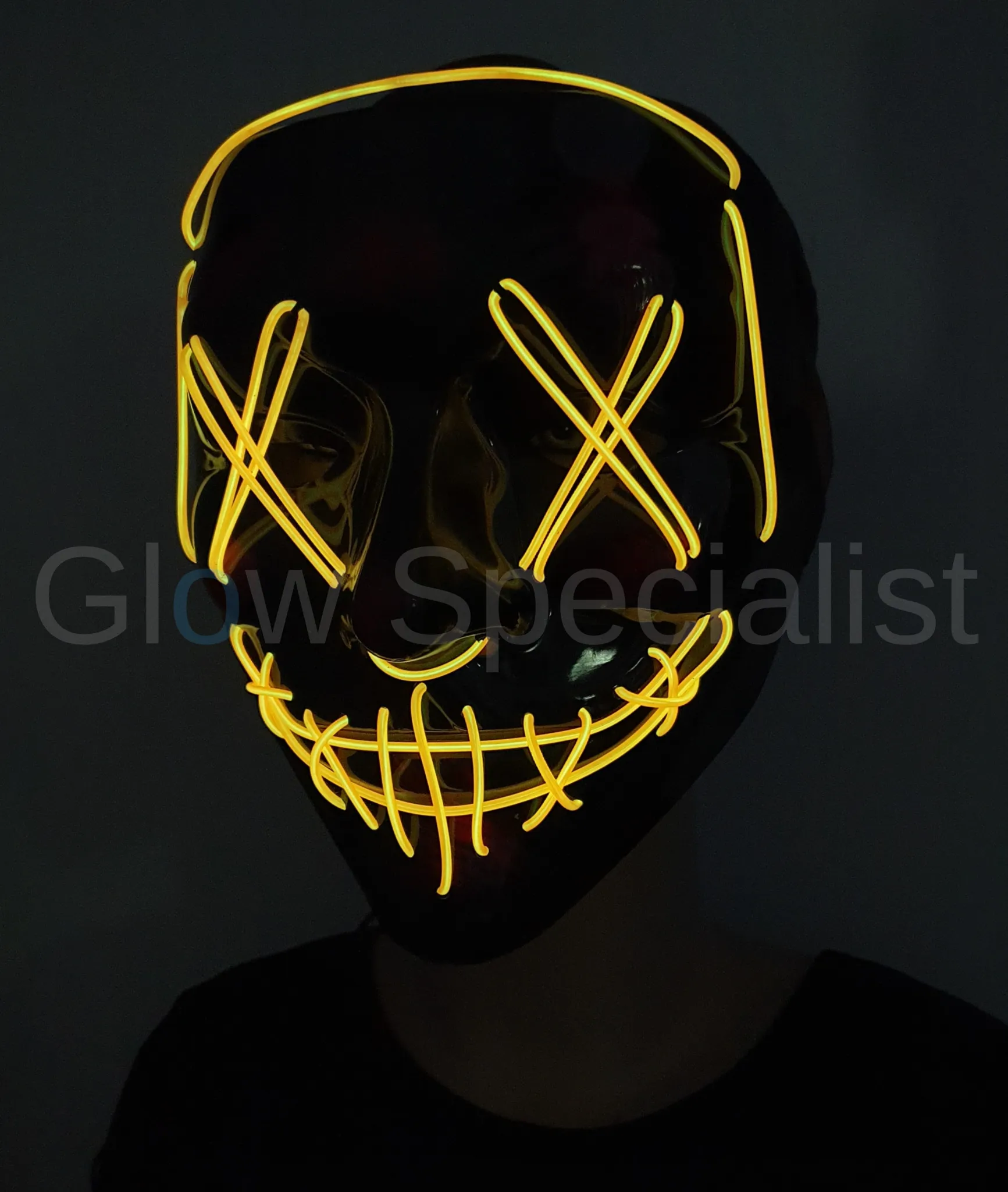 EL WIRE HALLOWEEN MASKER - ORANJE, ROZE OF ROOD - Afbeelding 5