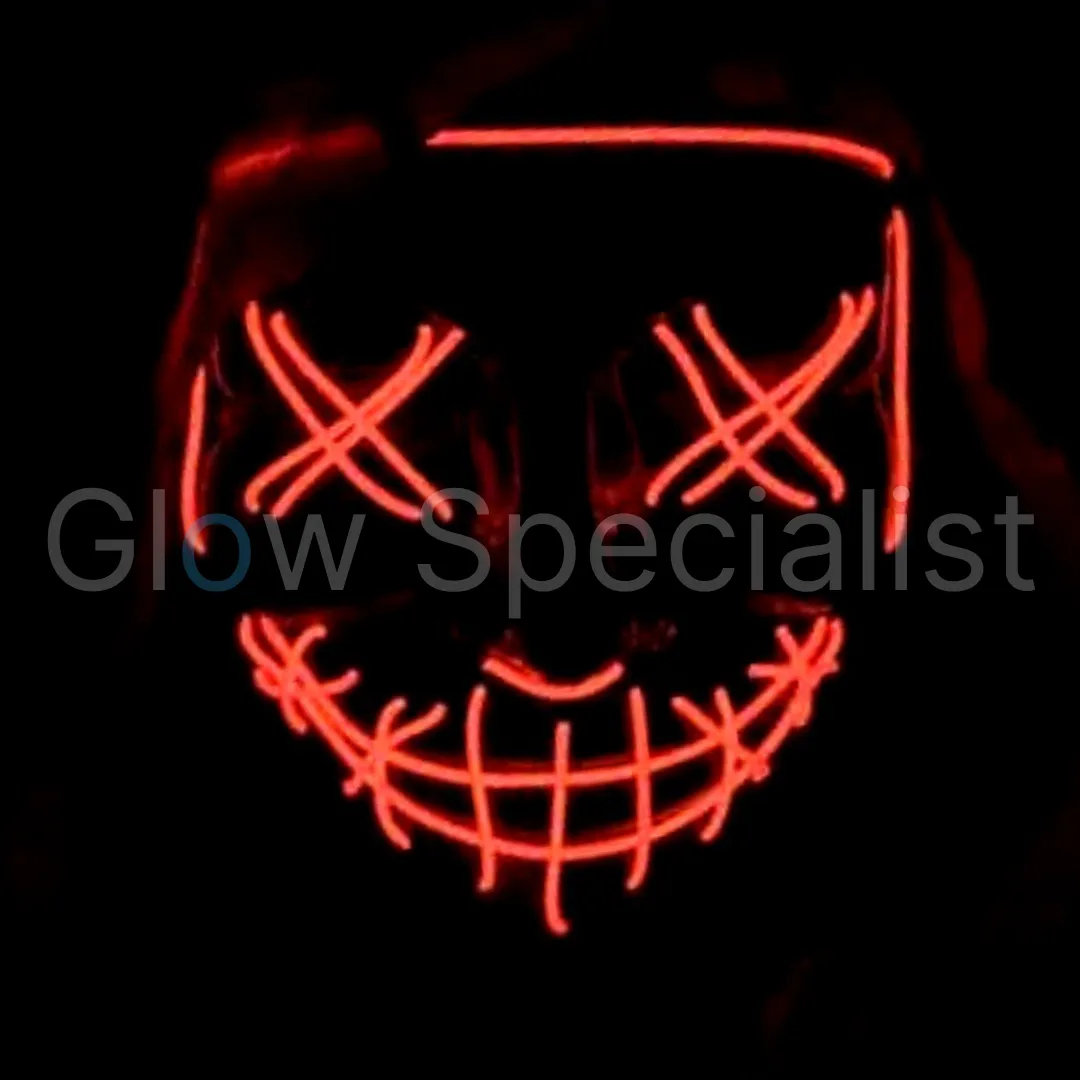 EL WIRE HALLOWEEN MASKER - ORANJE, ROZE OF ROOD - Afbeelding 9