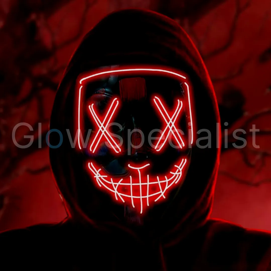 EL WIRE HALLOWEEN MASKER - ORANJE, ROZE OF ROOD - Afbeelding 10