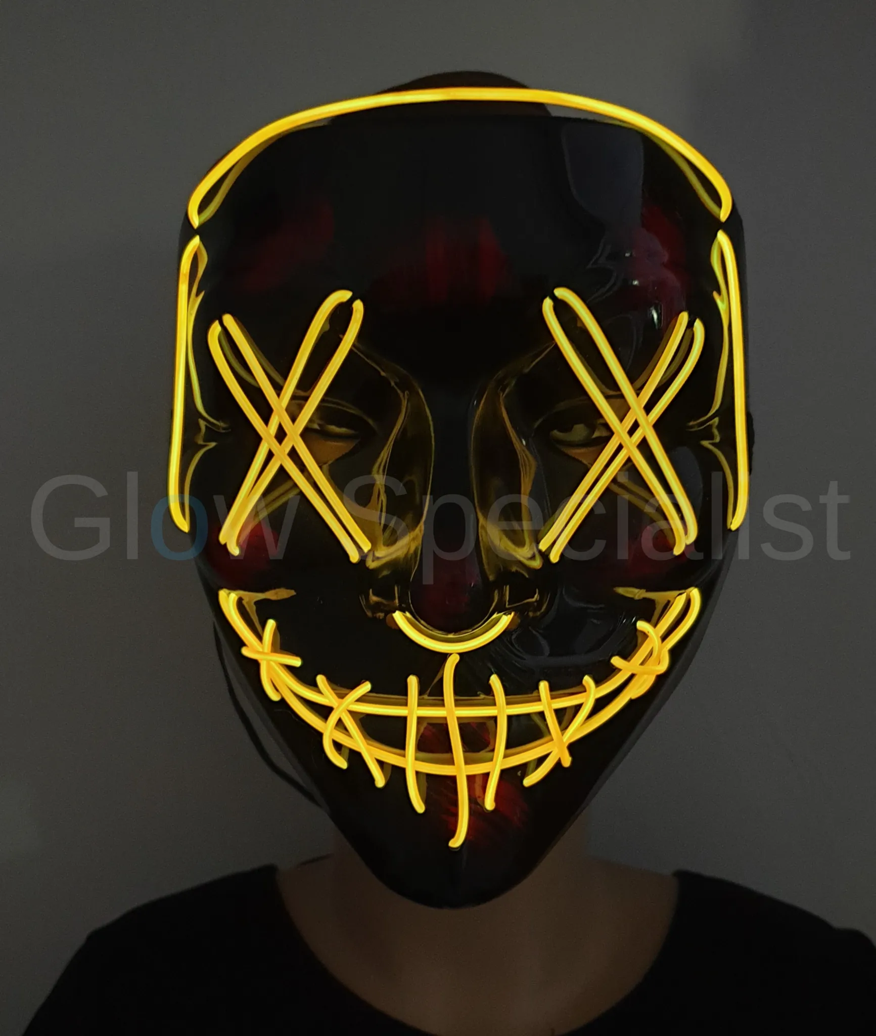 EL WIRE HALLOWEEN MASKER - ORANJE, ROZE OF ROOD