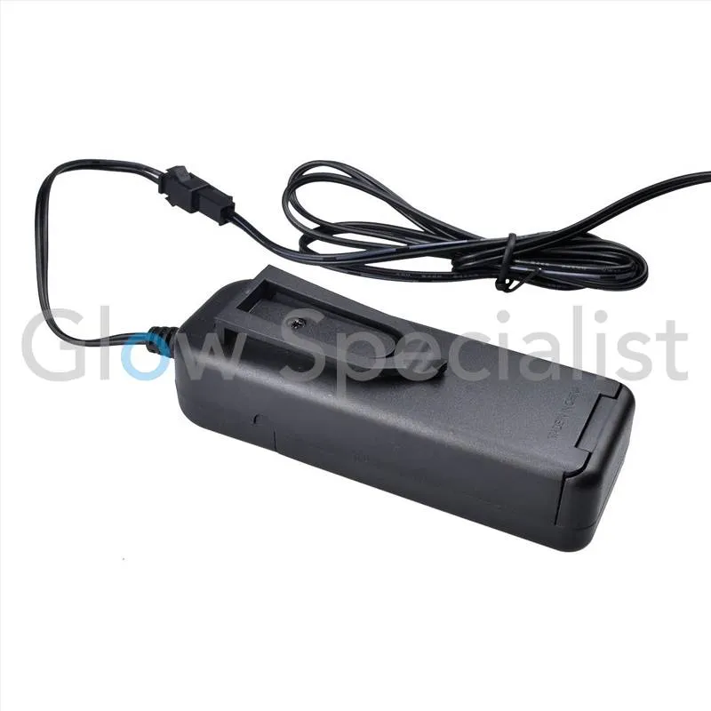 EL-WIRE SHUTTER BRIL - ZWART MONTUUR - ROOD-ORANJE/BLAUW LED - Afbeelding 4