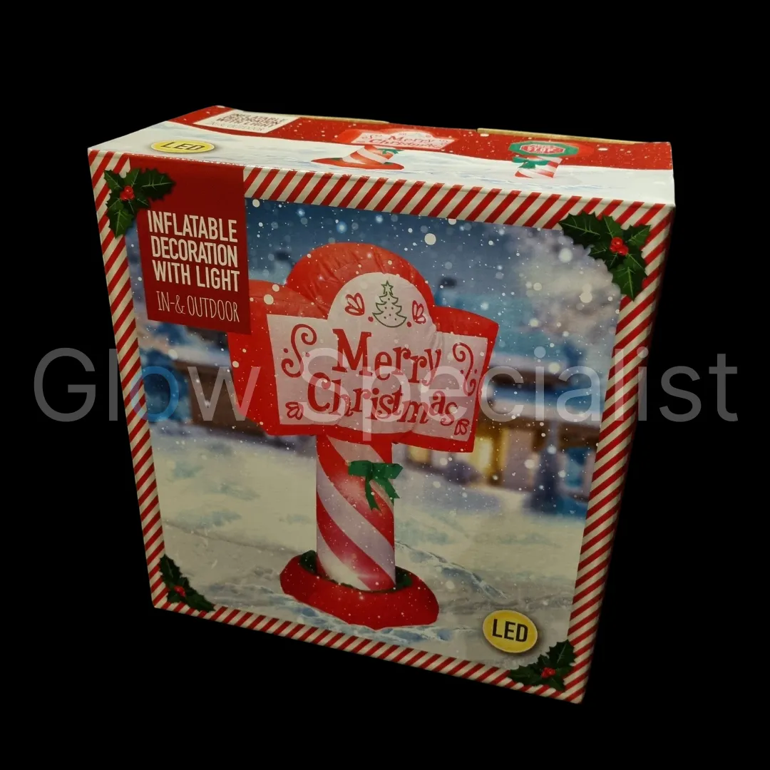 Europalms OPBLAASBARE KERST WEGWIJZER MET LICHT - 120 CM - Afbeelding 3