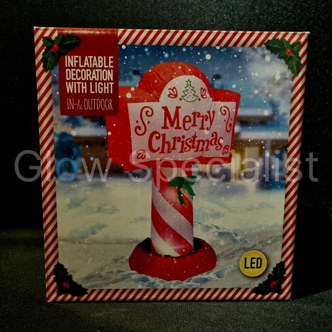 Europalms OPBLAASBARE KERST WEGWIJZER MET LICHT - 120 CM - Afbeelding 4