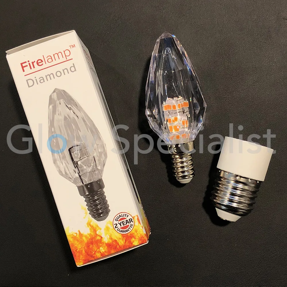 Firelamp FIRELAMP™ DIAMANT LAMP - E14/E27 - 2 WATT - DIMBAAR - Afbeelding 4