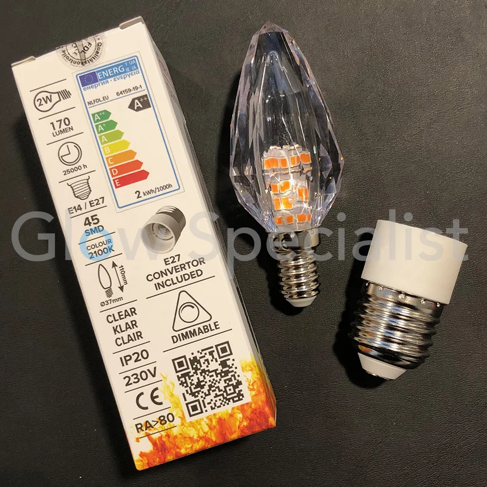 Firelamp FIRELAMP™ DIAMANT LAMP - E14/E27 - 2 WATT - DIMBAAR - Afbeelding 5