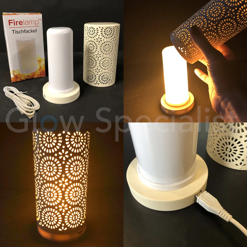Firelamp FIRELAMP™ MAGNETISCHE TAFEL VUURLAMP - OPLAADBAAR VIA USB - ZWART OF WIT - Afbeelding 2