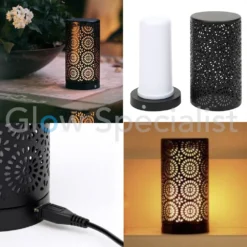 Firelamp FIRELAMP™ MAGNETISCHE TAFEL VUURLAMP - OPLAADBAAR VIA USB - ZWART OF WIT
