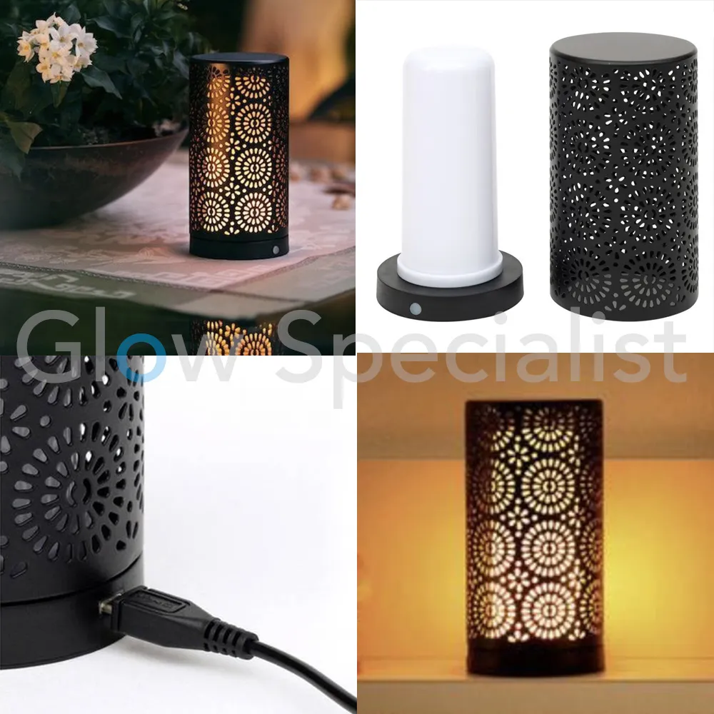 Firelamp FIRELAMP™ MAGNETISCHE TAFEL VUURLAMP - OPLAADBAAR VIA USB - ZWART OF WIT