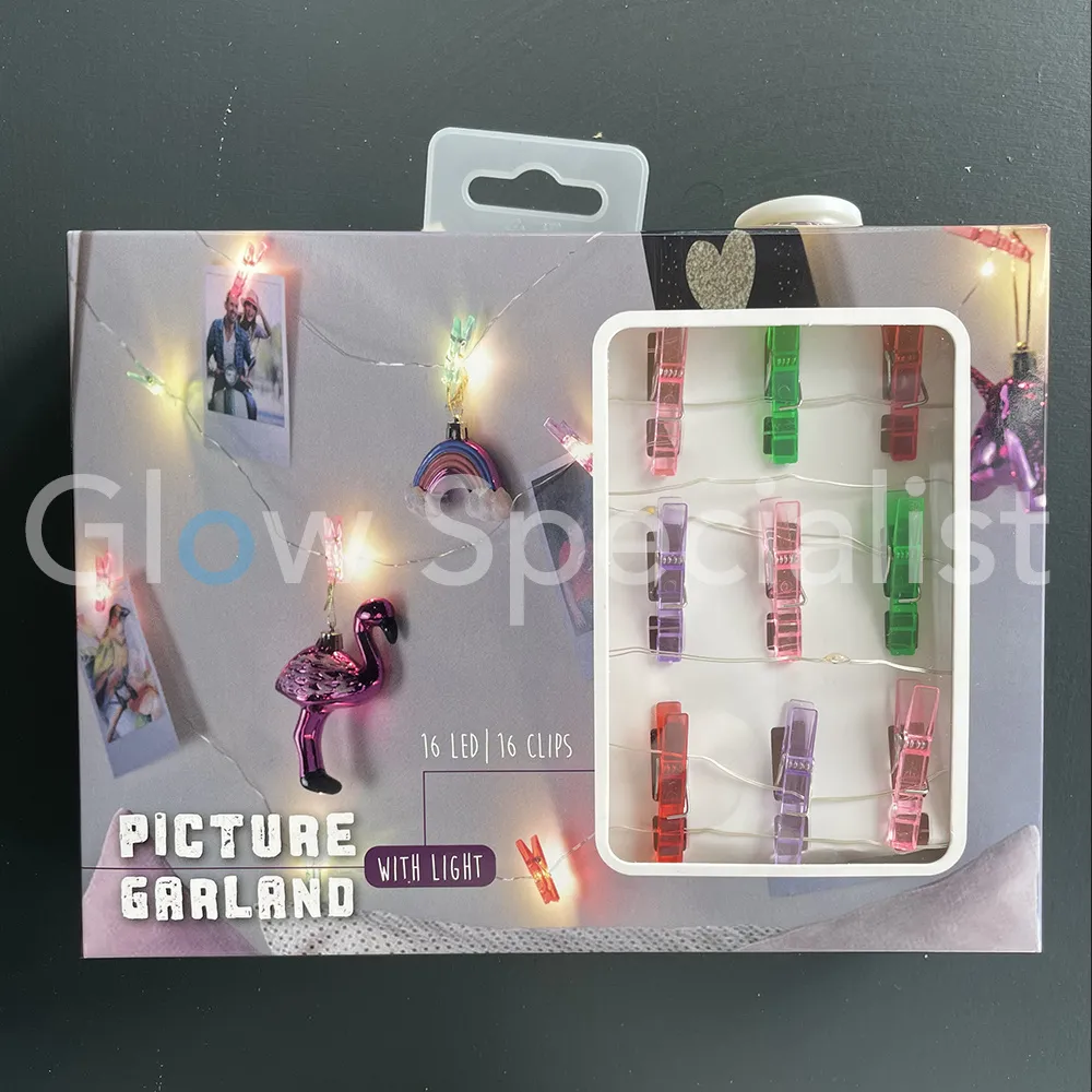 FOTOVERLICHTING MET 16 CLIPS - 3 METER