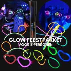 GLOW FEESTPAKKET - VOOR 6 PERSONEN