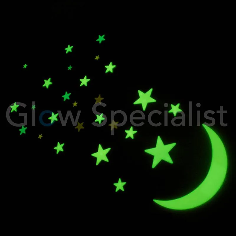 GLOW IN THE DARK MAAN & STERREN - 13-DELIG - Afbeelding 3