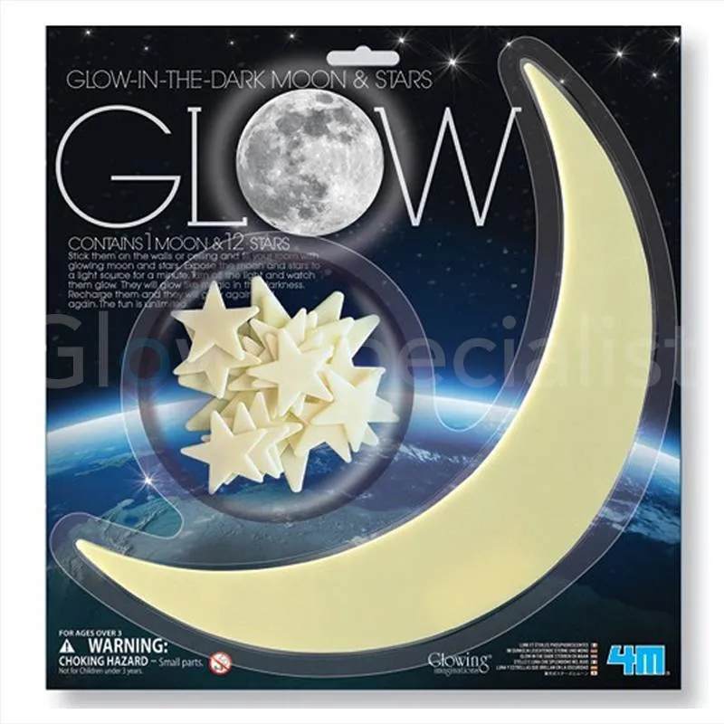 GLOW IN THE DARK MAAN & STERREN - 13-DELIG