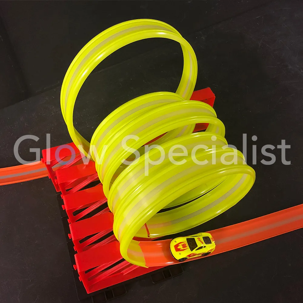 GLOW IN THE DARK RACEBAAN - MET LICHTGEVENDE AUTO - 21-DELIG - Afbeelding 5