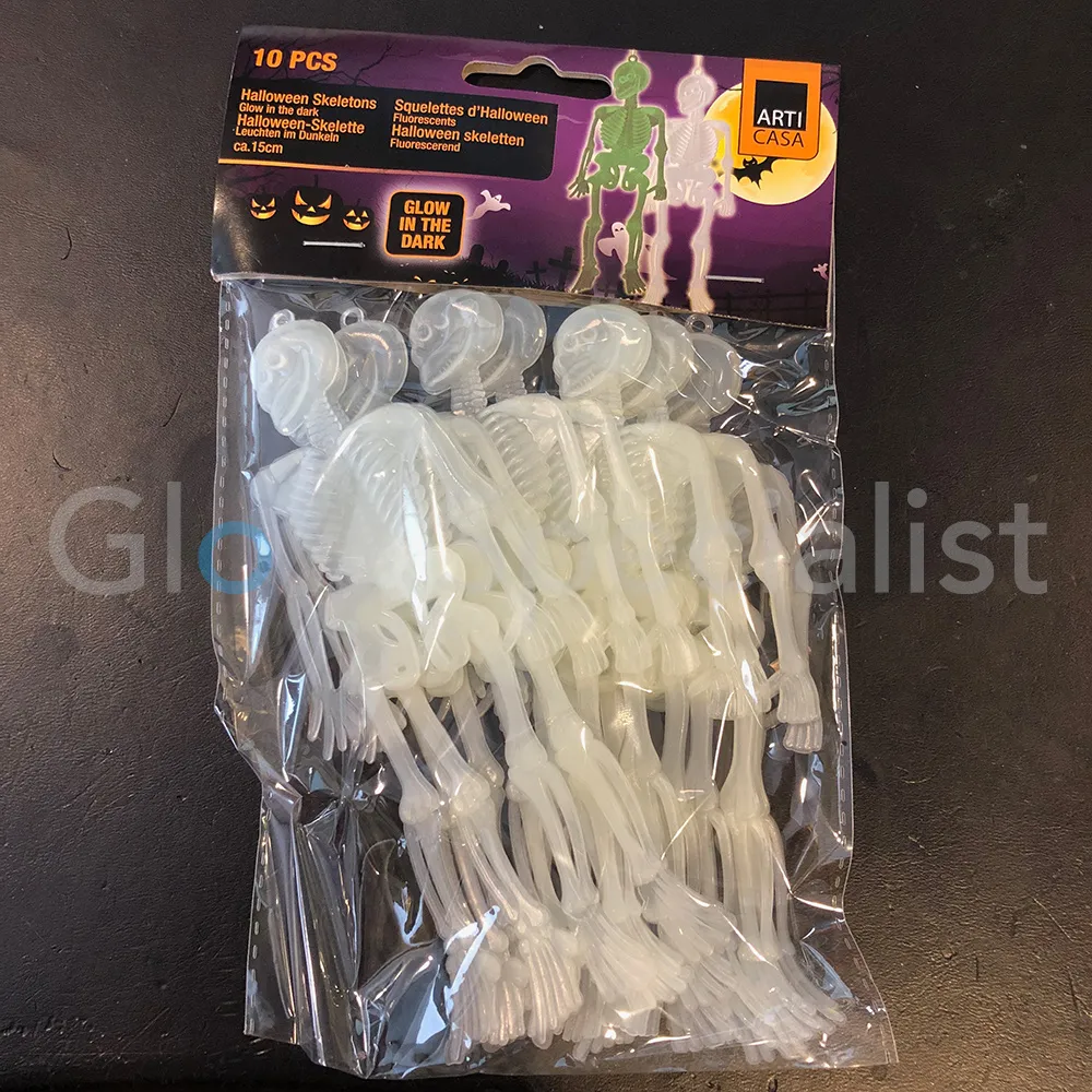 GLOW IN THE DARK SKELET - 15CM - SET VAN 10 STUKS - Afbeelding 3