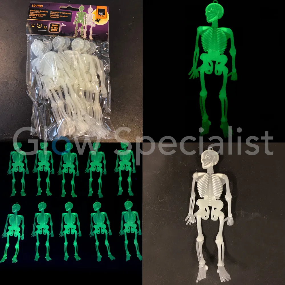 GLOW IN THE DARK SKELET - 15CM - SET VAN 10 STUKS