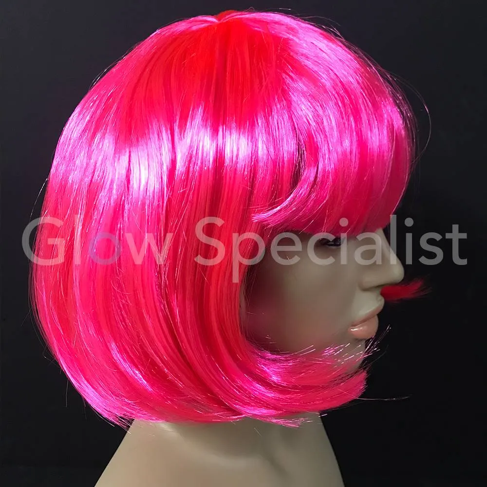 Glow Specialist NEON ROZE PRUIK - KORTE BOBLIJN MET PONY - Afbeelding 6