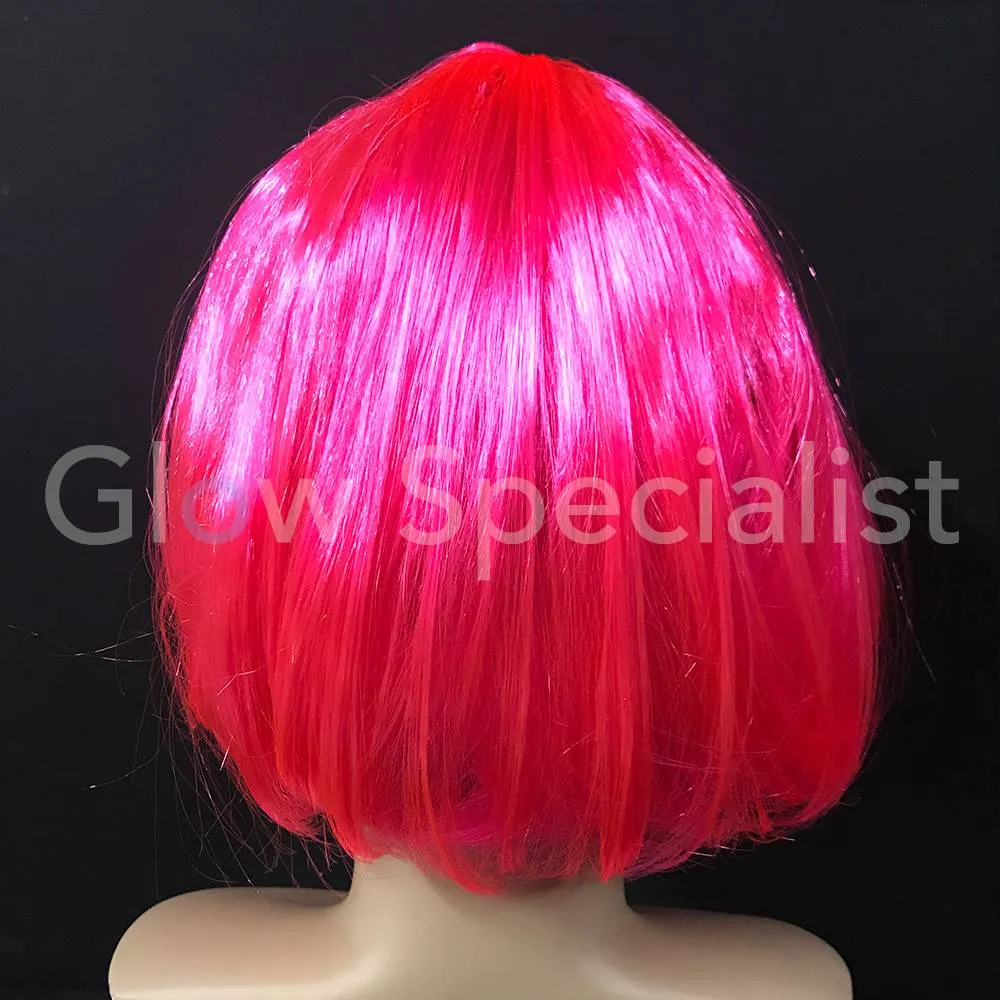 Glow Specialist NEON ROZE PRUIK - KORTE BOBLIJN MET PONY - Afbeelding 9