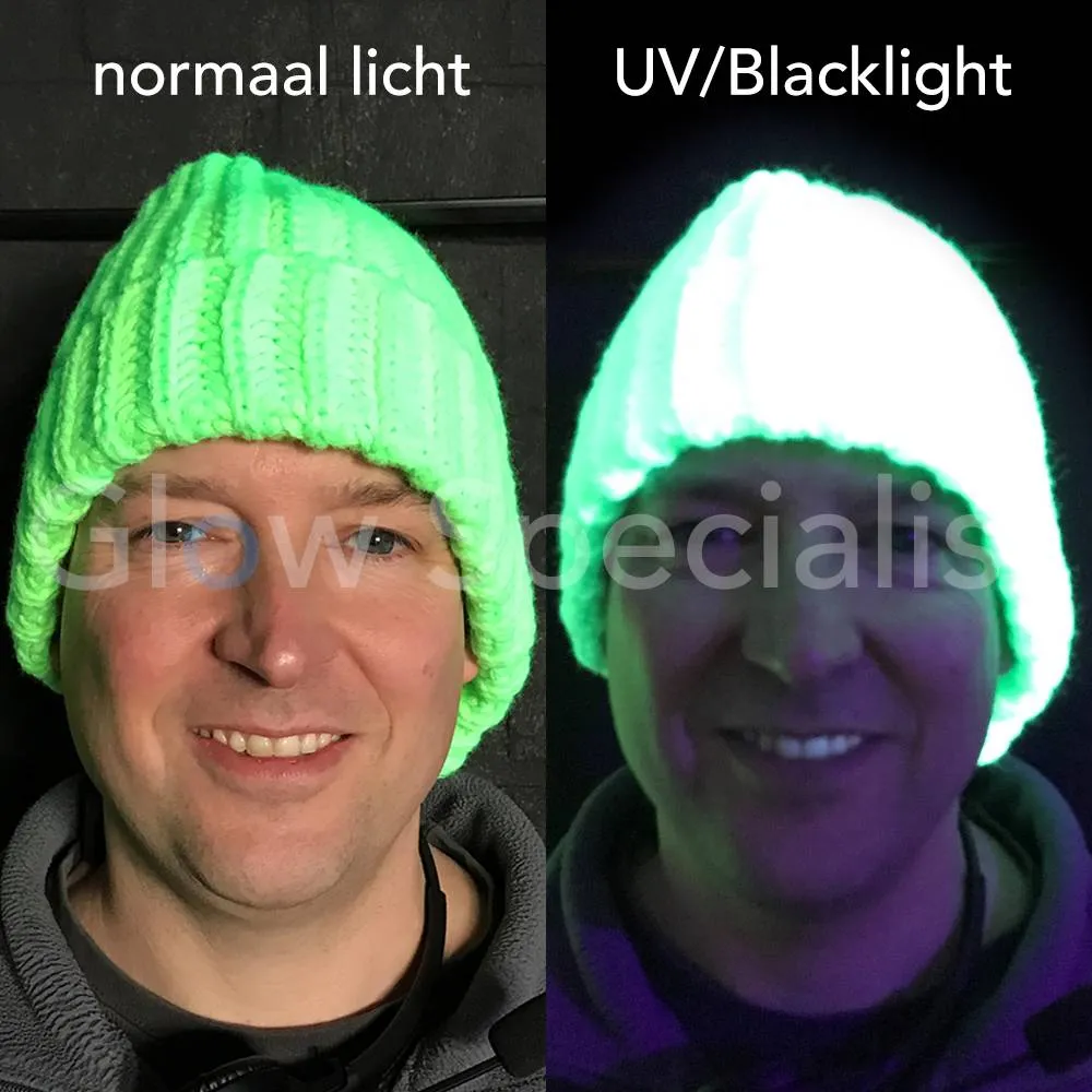 Glow Specialist UV / BLACKLIGHT GEBREIDE NEON MUTS - Afbeelding 5