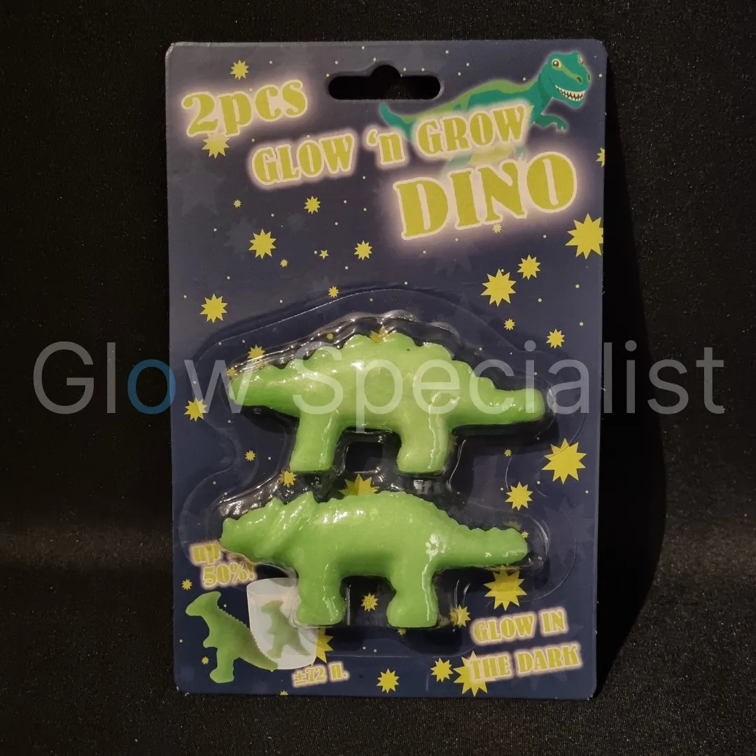 GROEI DINO - GLOW IN THE DARK - SET VAN 2 - Afbeelding 2