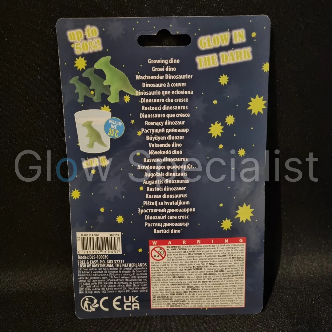 GROEI DINO - GLOW IN THE DARK - SET VAN 2 - Afbeelding 4