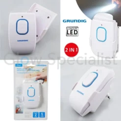 Grundig 2-in-1 LED STEKKER NACHTLAMP EN ZAKLAMP - 5 LED