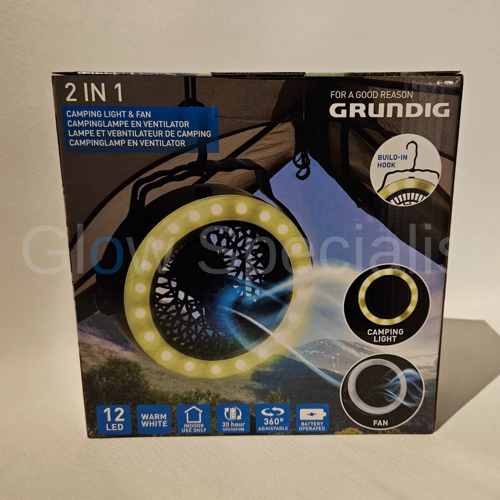 Grundig GRUNDIG 2-IN-1 CAMPING LAMP EN VENTILATOR - 12 LED - Afbeelding 4