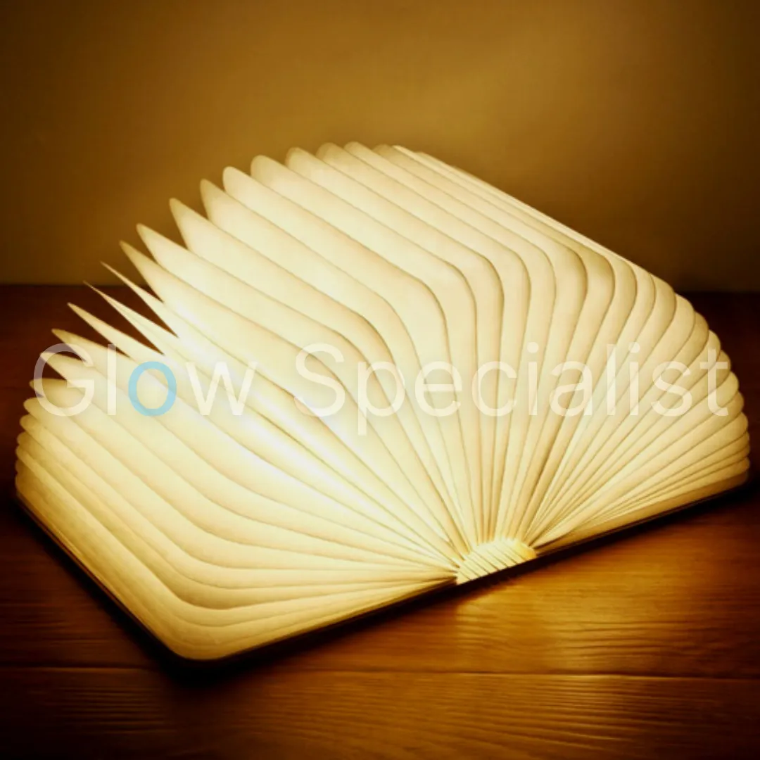 HOUTEN LED BOEK LAMP - OPLAADBAAR - LARGE - Afbeelding 4