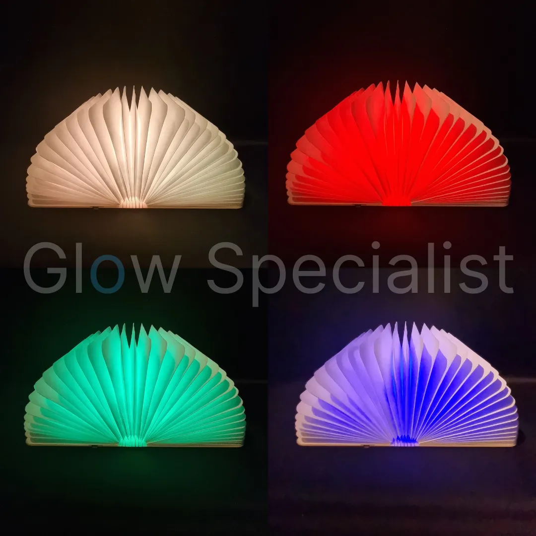 HOUTEN LED BOEK LAMP - OPLAADBAAR - LARGE - Afbeelding 5