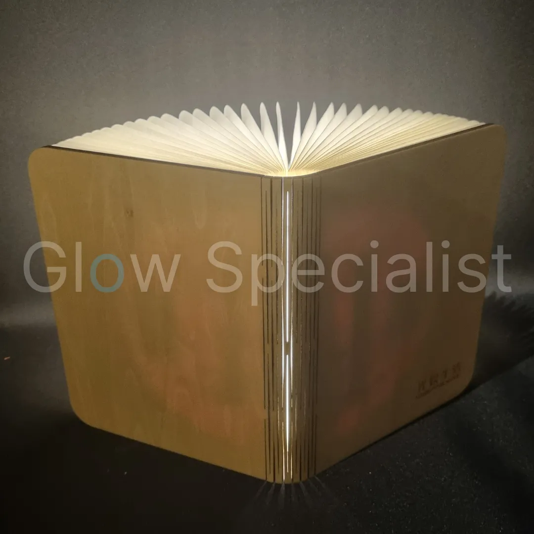 HOUTEN LED BOEK LAMP - OPLAADBAAR - LARGE - Afbeelding 8