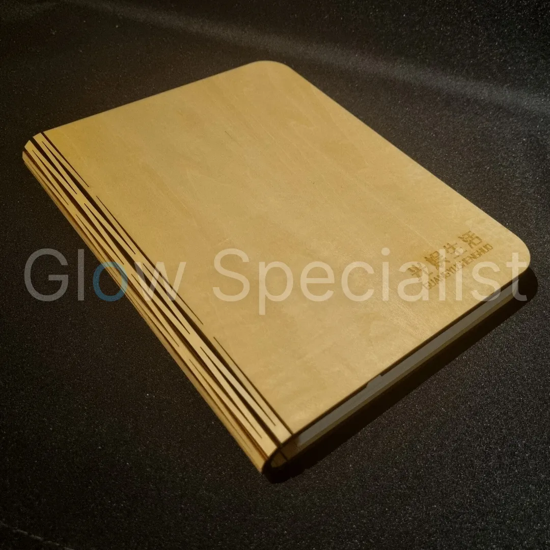 HOUTEN LED BOEK LAMP - OPLAADBAAR - LARGE