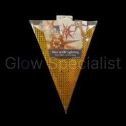 KERST STER MET VERLICHTING - GOUD OF ZILVER - 60 CM - 10 LEDS