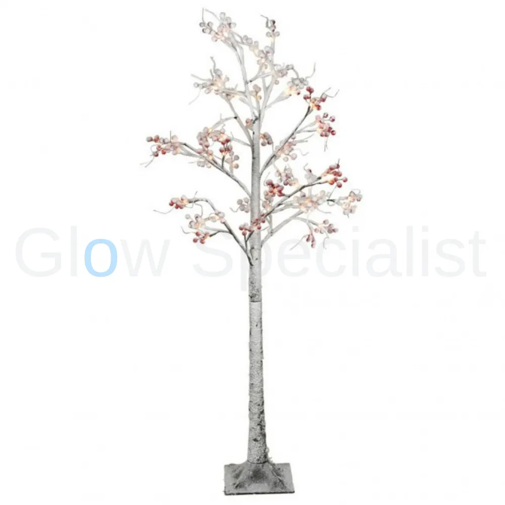 LED BOOM MET BESNEEUWDE BESSEN - 150 CM - WARM WIT - 72 LED - Afbeelding 3