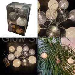 LED LICHTSNOER MET 10 BOLLEN - WARM WIT