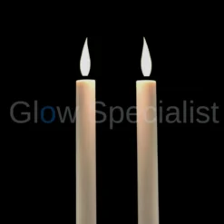 LED SIMUFLAME KAARSEN MET AFSTANDBEDIENING - DELUXE FLAME - WIT - SET VAN 2