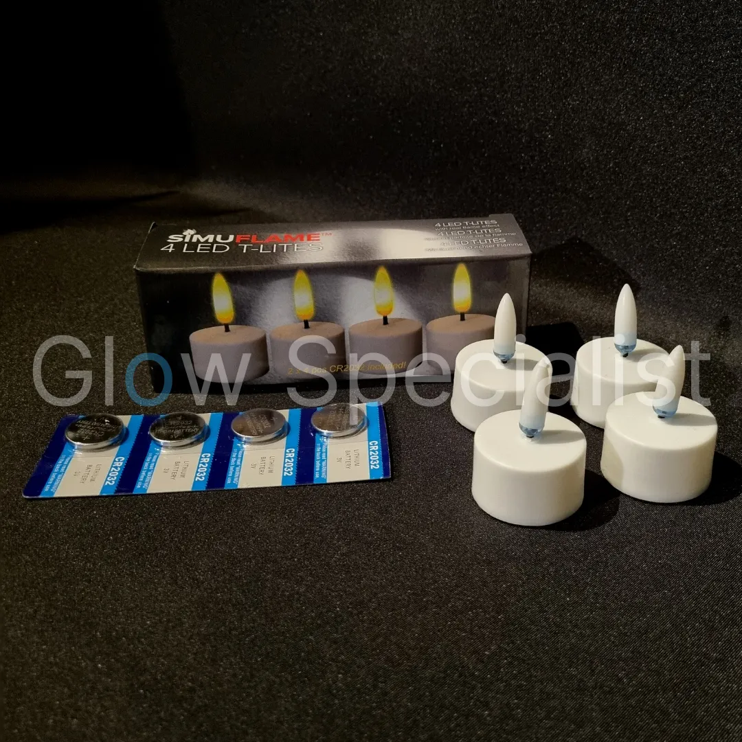 LED SIMUFLAME THEELICHTEN - MET TIMER - SET VAN 4 - Afbeelding 3