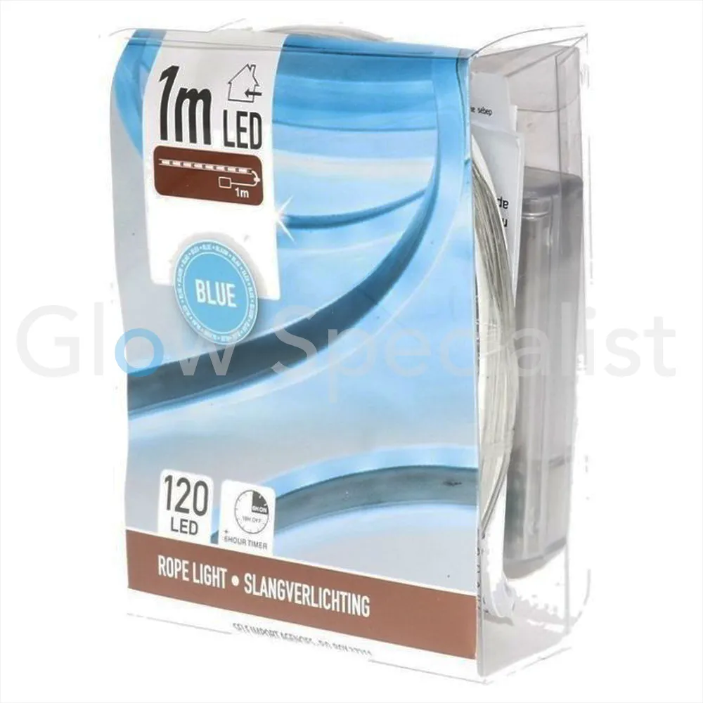LED SLANGVERLICHTING - 120 LED - 1 METER - BLAUW - MET TIMER - Afbeelding 3