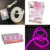 LED SLANGVERLICHTING - 120 LED - 1 METER - ROZE - MET TIMER